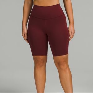 Wunder Train Contour Fit High-Rise Short 8” - Red Merlot